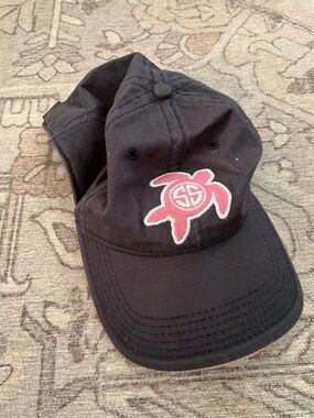 Simply Southern Black Kids Hat with Pink Turtle Patch